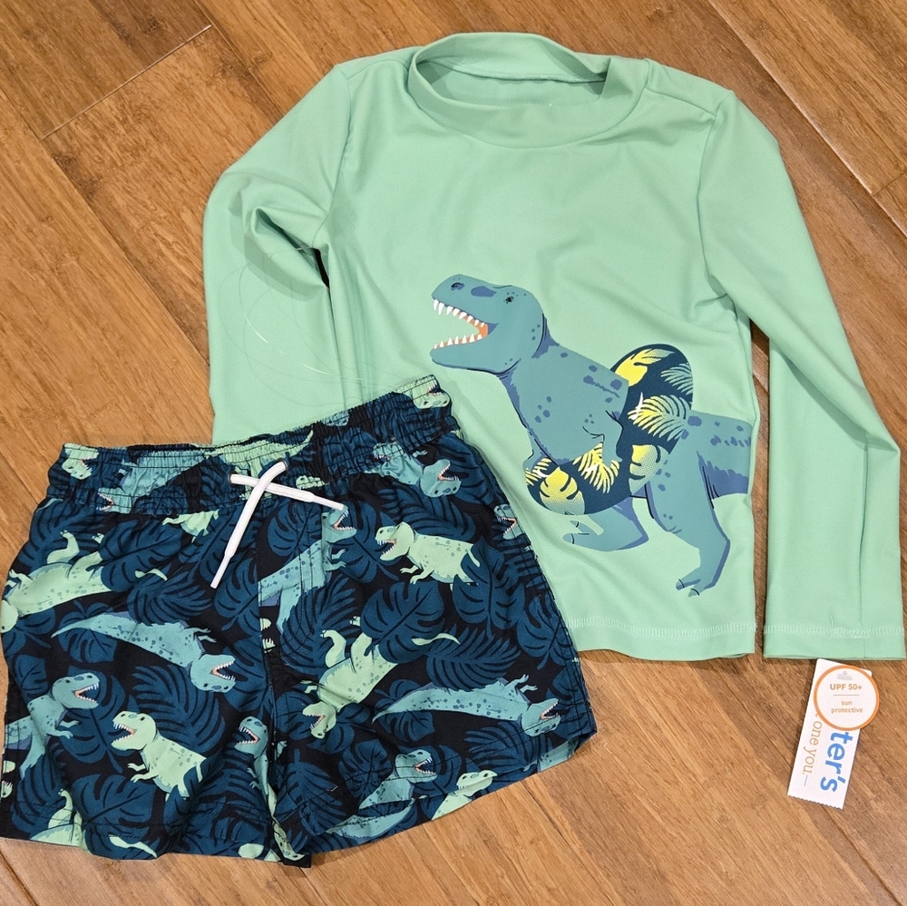 Carter's Toddler Matching Swim Truck And Rashguard Set